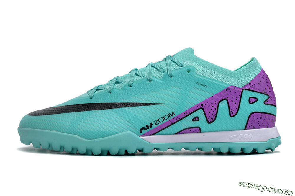 Nike Air Zoom Mercurial Vapor 15 Elite TF Low-Tops Football Shoes - Blue/Black/Purple 2