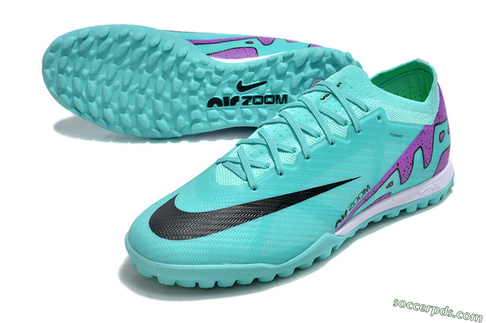 Nike Air Zoom Mercurial Vapor 15 Elite TF Low-Tops Football Shoes - Blue/Black/Purple 3