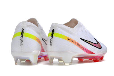 Nike Air Zoom Mercurial Vapor 15 Elite FG Low-Tops Football Boots - White/Pink/Black