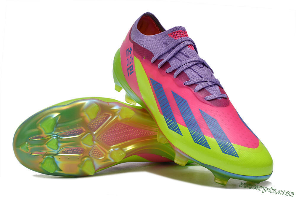 Adidas X Speedportal .1 2022 World Cup Boots FG Low-Tops Football Boots - Pink/Purple/Blue/Green 3