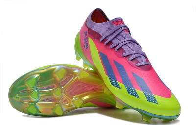 Adidas X Speedportal .1 2022 World Cup Boots FG Low-Tops Football Boots - Pink/Purple/Blue/Green