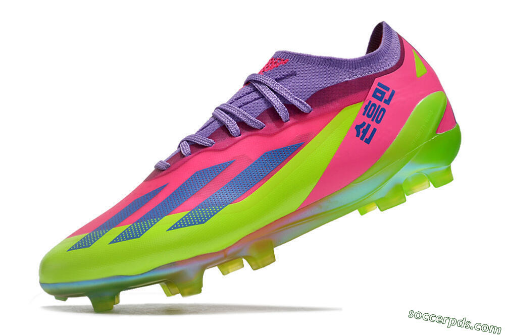 Adidas X Speedportal .1 2022 World Cup Boots FG Low-Tops Football Boots - Pink/Purple/Blue/Green 5