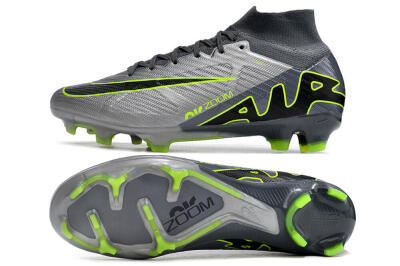 Nike Air Zoom Mercurial Superfly 9 Elite FG High-Tops Football Boots - Grey/Silver/Black/Green