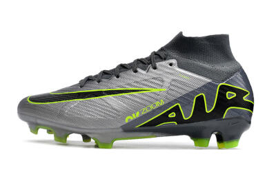 Nike Air Zoom Mercurial Superfly 9 Elite FG High-Tops Football Boots - Grey/Silver/Black/Green