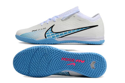 Nike Air Zoom Mercurial Vapor 15 Elite IC Low-Tops Football Shoes - White/Blue/Black