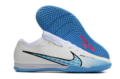 Nike Air Zoom Mercurial Vapor 15 Elite IC Low-Tops Football Shoes - White/Blue/Black