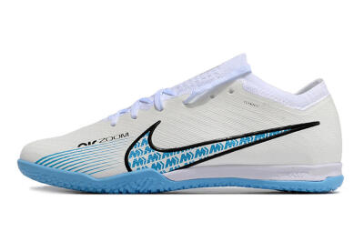 Nike Air Zoom Mercurial Vapor 15 Elite IC Low-Tops Football Shoes - White/Blue/Black