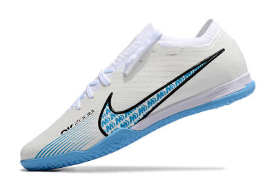 Nike Air Zoom Mercurial Vapor 15 Elite IC Low-Tops Football Shoes - White/Blue/Black