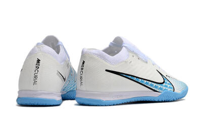 Nike Air Zoom Mercurial Vapor 15 Elite IC Low-Tops Football Shoes - White/Blue/Black