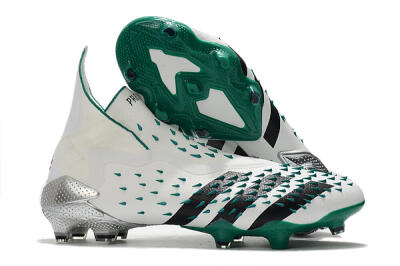 Adidas Predator Freak+ FG High-Tops Football Boots - White/Black/Green