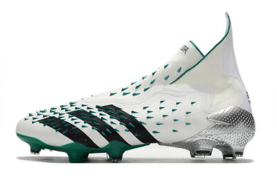 Adidas Predator Freak+ FG High-Tops Football Boots - White/Black/Green