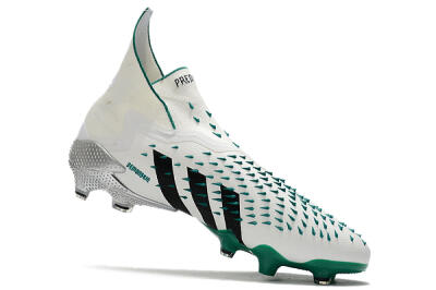 Adidas Predator Freak+ FG High-Tops Football Boots - White/Black/Green