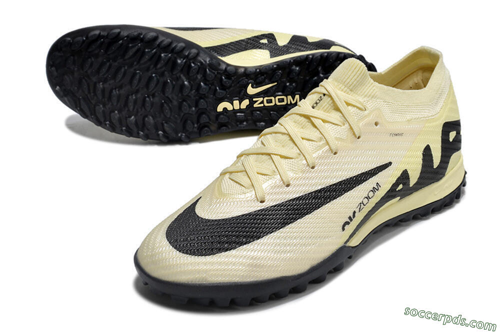 Nike Air Zoom Mercurial Vapor 15 Elite TF Low-Tops Football Shoes - Beige/Black 3