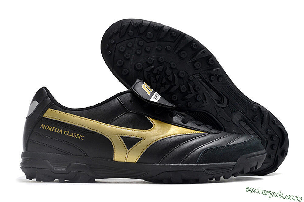 Mizuno Morelia Classic TF Low-Tops Football Shoes - Black/Gold 1
