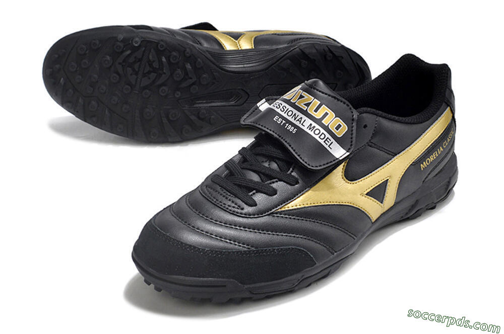 Mizuno Morelia Classic TF Low-Tops Football Shoes - Black/Gold 3