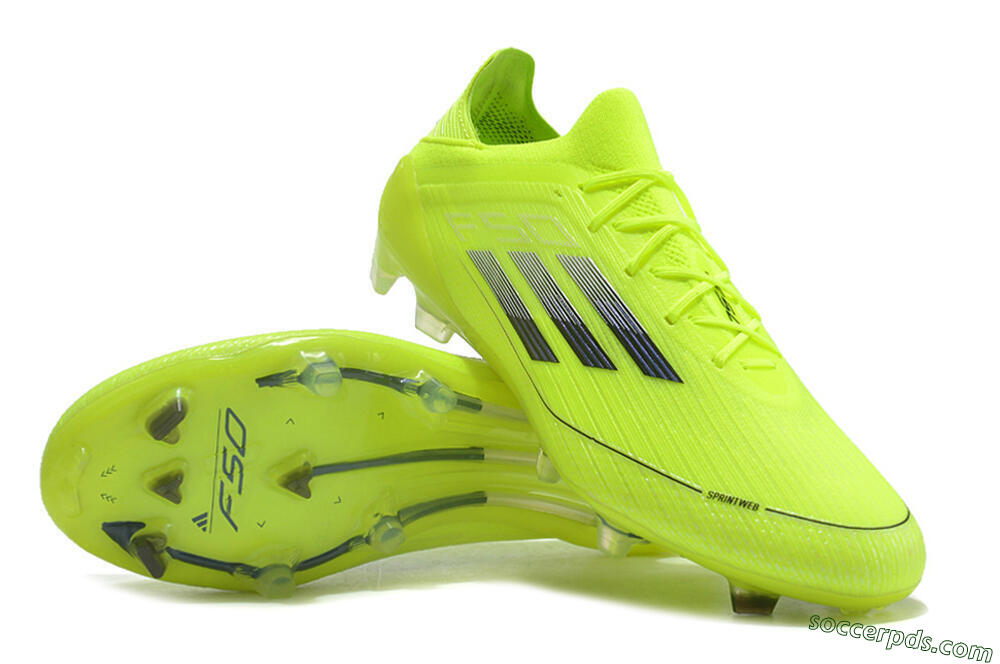 Adidas F50 Adizero FG Low-Tops Football Boots - Yellow/Black 3