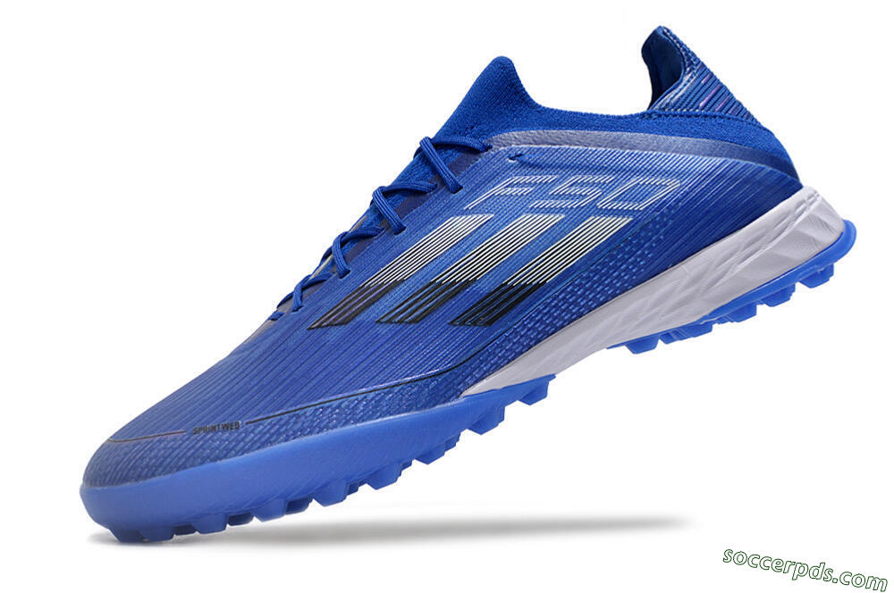 Adidas F50 Adizero TF Low-Tops Football Shoes - Blue/Silver/Black 5