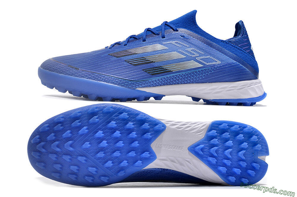 Adidas F50 Adizero TF Low-Tops Football Shoes - Blue/Silver/Black 0