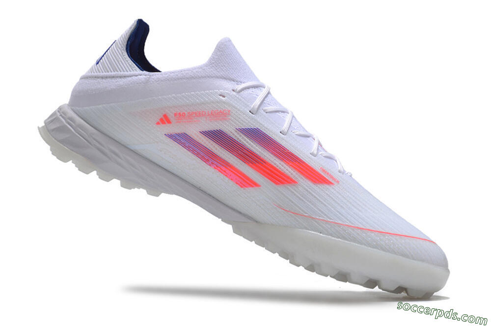 Adidas F50 Adizero TF Low-Tops Football Shoes - White/Red/Blue 4