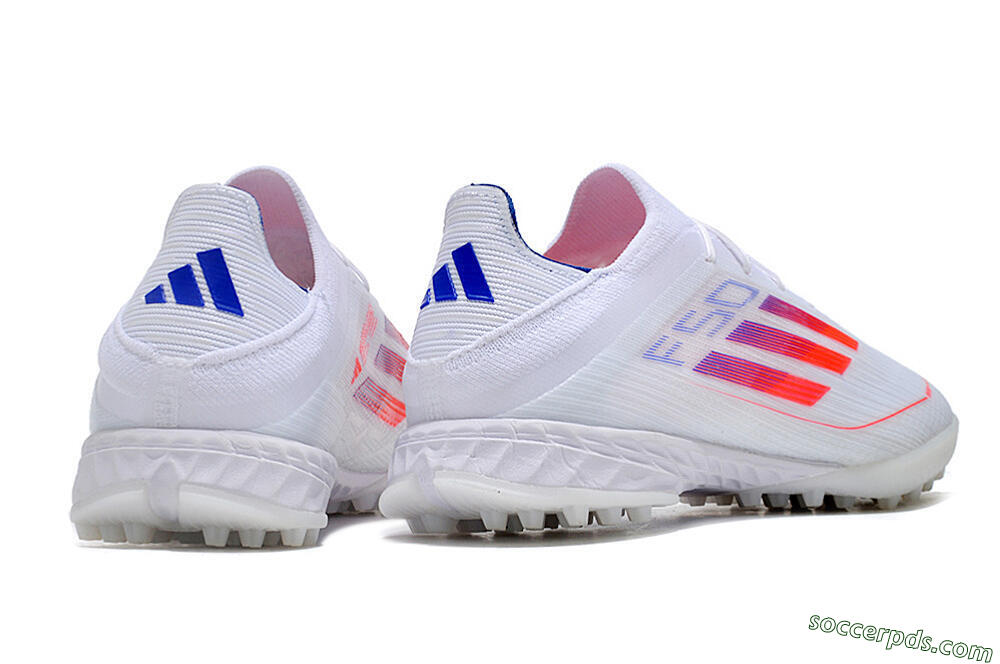 Adidas F50 Adizero TF Low-Tops Football Shoes - White/Red/Blue 6