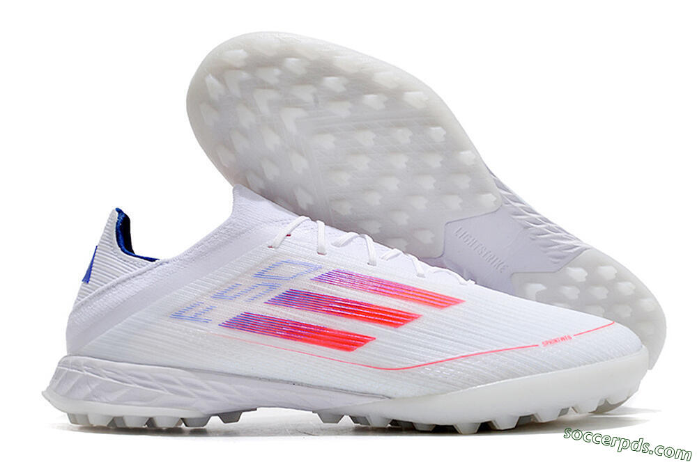Adidas F50 Adizero TF Low-Tops Football Shoes - White/Red/Blue 1