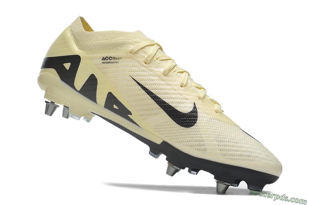 Nike Air Zoom Mercurial Vapor 15 Elite SG Low-Tops Football Boots - Beige/Black 4