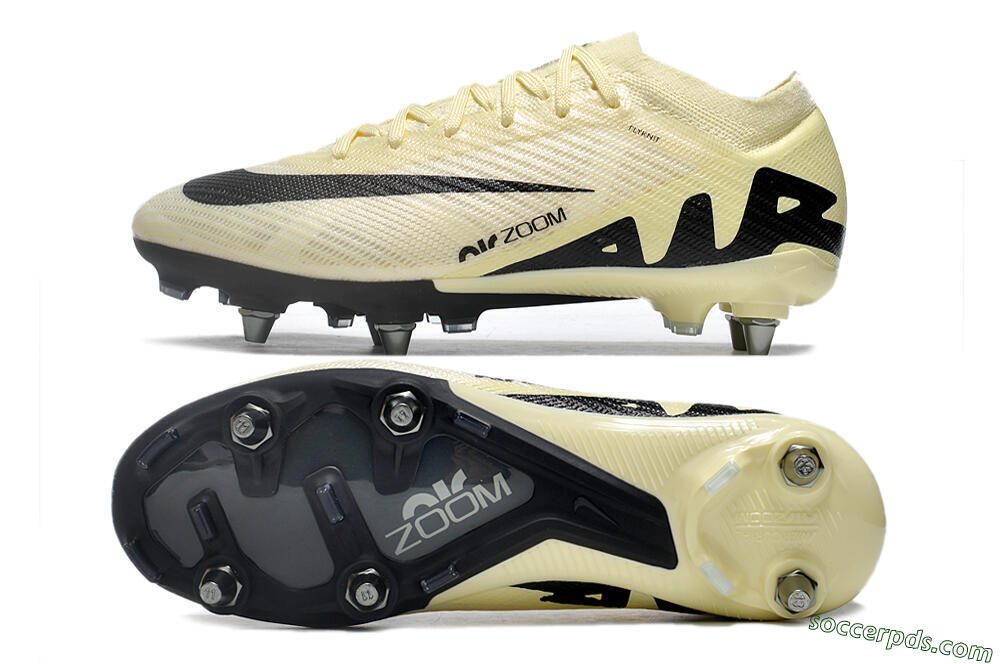 Nike Air Zoom Mercurial Vapor 15 Elite SG Low-Tops Football Boots - Beige/Black 0