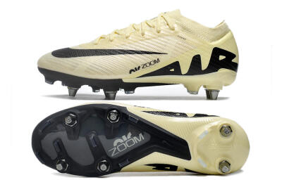 Nike Air Zoom Mercurial Vapor 15 Elite SG Low-Tops Football Boots - Beige/Black
