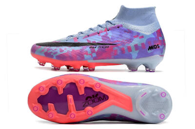 Nike Air Zoom Mercurial Superfly 9 Elite AG High-Tops Football Boots - Blue/Purple/Pink