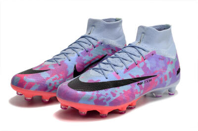 Nike Air Zoom Mercurial Superfly 9 Elite AG High-Tops Football Boots - Blue/Purple/Pink