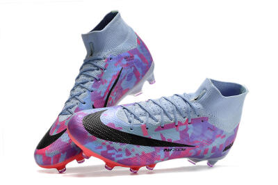Nike Air Zoom Mercurial Superfly 9 Elite AG High-Tops Football Boots - Blue/Purple/Pink