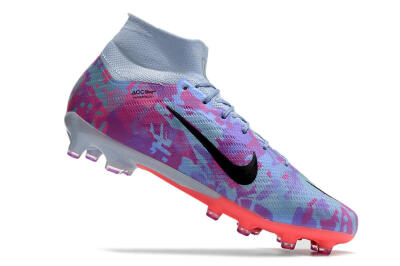 Nike Air Zoom Mercurial Superfly 9 Elite AG High-Tops Football Boots - Blue/Purple/Pink