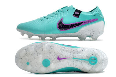 Nike Tiempo Legend 10 Elite FG Low-Tops Football Boots - Blue/Black/Purple