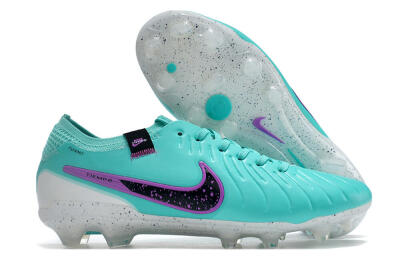 Nike Tiempo Legend 10 Elite FG Low-Tops Football Boots - Blue/Black/Purple