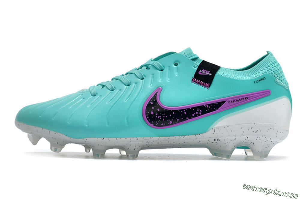 Nike Tiempo Legend 10 Elite FG Low-Tops Football Boots - Blue/Black/Purple 2
