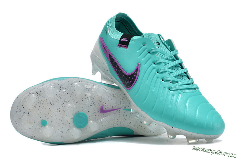 Nike Tiempo Legend 10 Elite FG Low-Tops Football Boots - Blue/Black/Purple 4