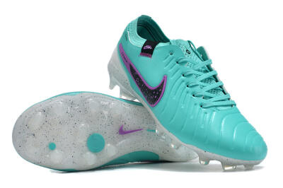 Nike Tiempo Legend 10 Elite FG Low-Tops Football Boots - Blue/Black/Purple
