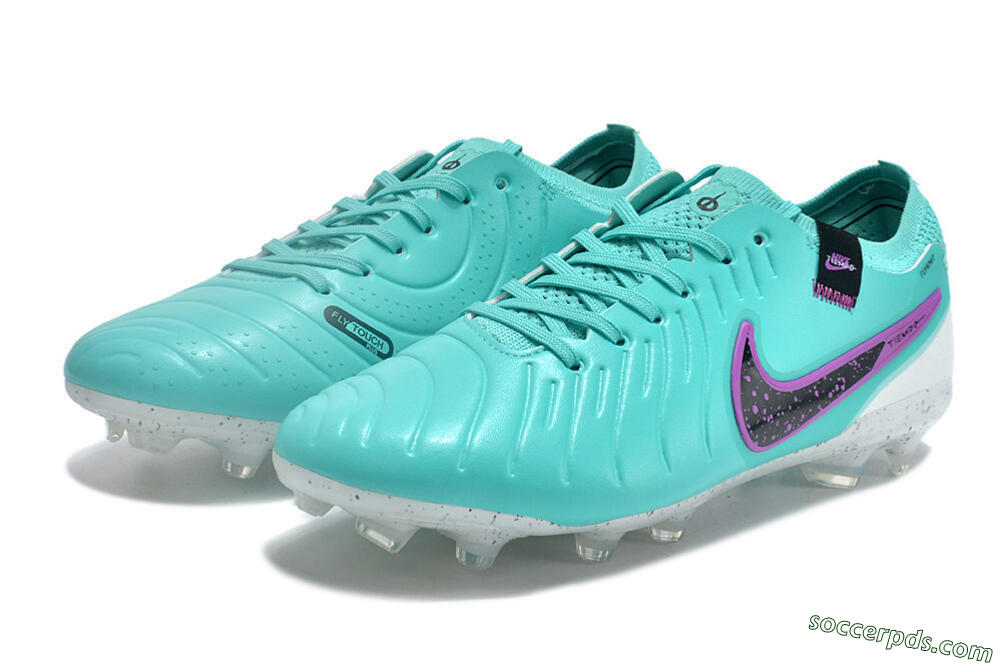 Nike Tiempo Legend 10 Elite FG Low-Tops Football Boots - Blue/Black/Purple 5