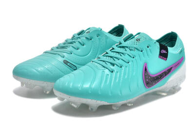 Nike Tiempo Legend 10 Elite FG Low-Tops Football Boots - Blue/Black/Purple