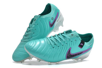 Nike Tiempo Legend 10 Elite FG Low-Tops Football Boots - Blue/Black/Purple