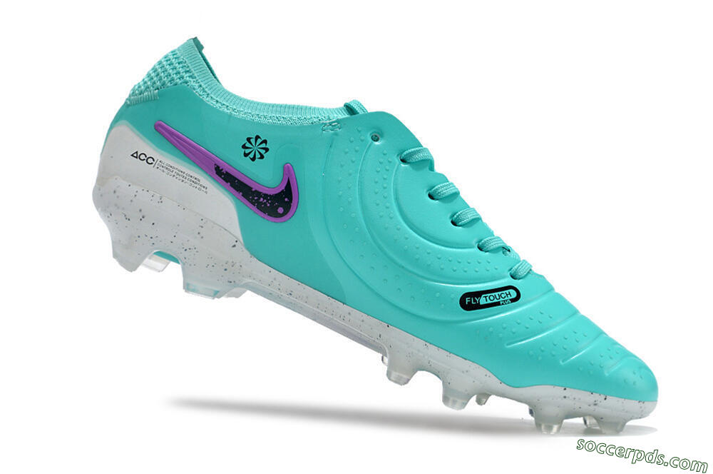 Nike Tiempo Legend 10 Elite FG Low-Tops Football Boots - Blue/Black/Purple 7