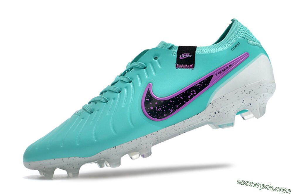 Nike Tiempo Legend 10 Elite FG Low-Tops Football Boots - Blue/Black/Purple 8
