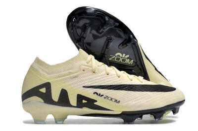 Nike Air Zoom Mercurial Vapor 15 Elite FG Low-Tops Football Boots - White/Black/Beige