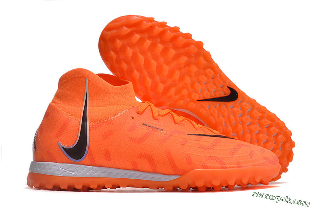 Nike Phantom Luna Elite NU TF High-Tops Football Shoes - Orange/Purple/Black 1