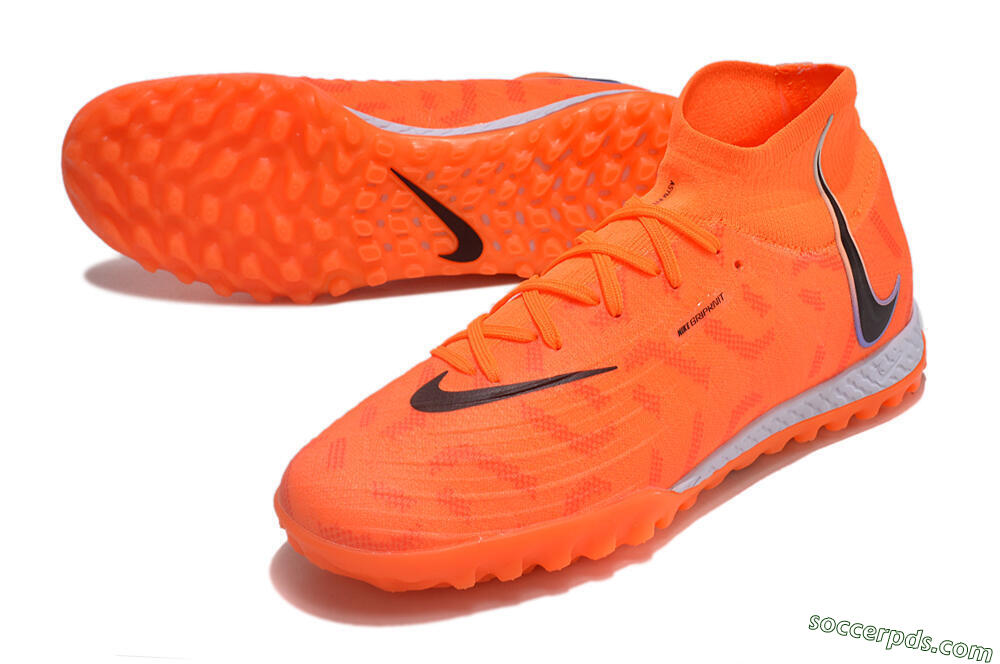 Nike Phantom Luna Elite NU TF High-Tops Football Shoes - Orange/Purple/Black 3