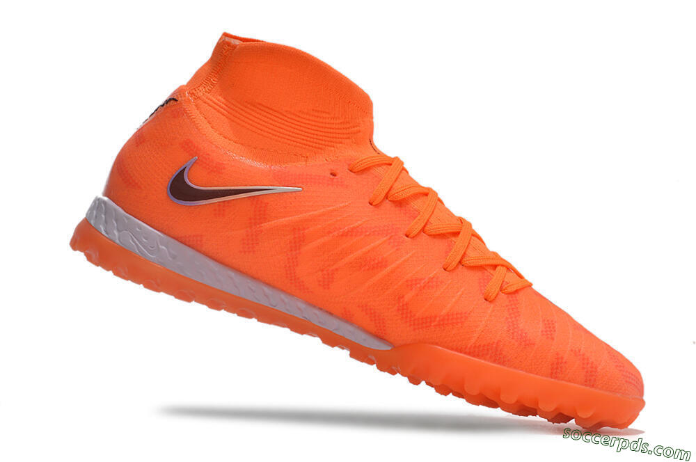 Nike Phantom Luna Elite NU TF High-Tops Football Shoes - Orange/Purple/Black 6