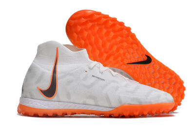 Nike Phantom Luna Elite NU TF High-Tops Football Shoes - White/Orange/Grey