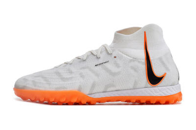 Nike Phantom Luna Elite NU TF High-Tops Football Shoes - White/Orange/Grey