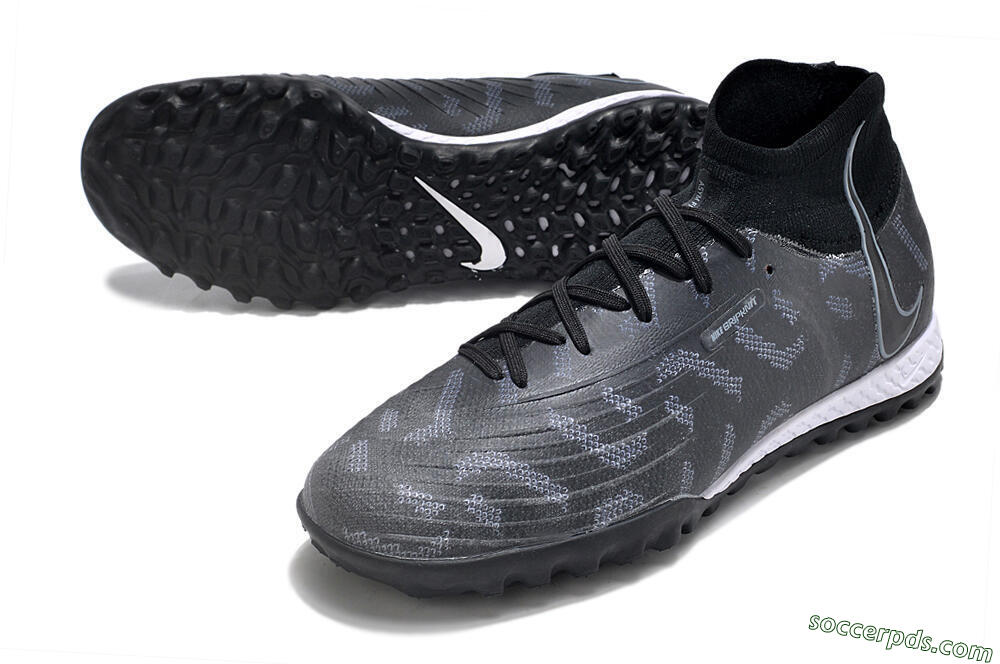 Nike Phantom Luna Elite NU TF High-Tops Football Shoes - Black/Grey/White 3