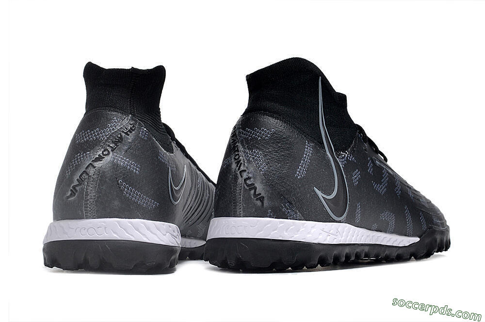 Nike Phantom Luna Elite NU TF High-Tops Football Shoes - Black/Grey/White 6